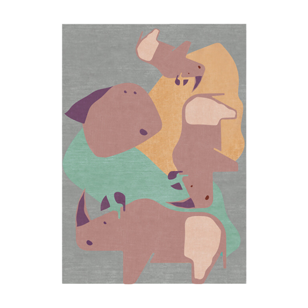 The Rhino's Troupe Rug