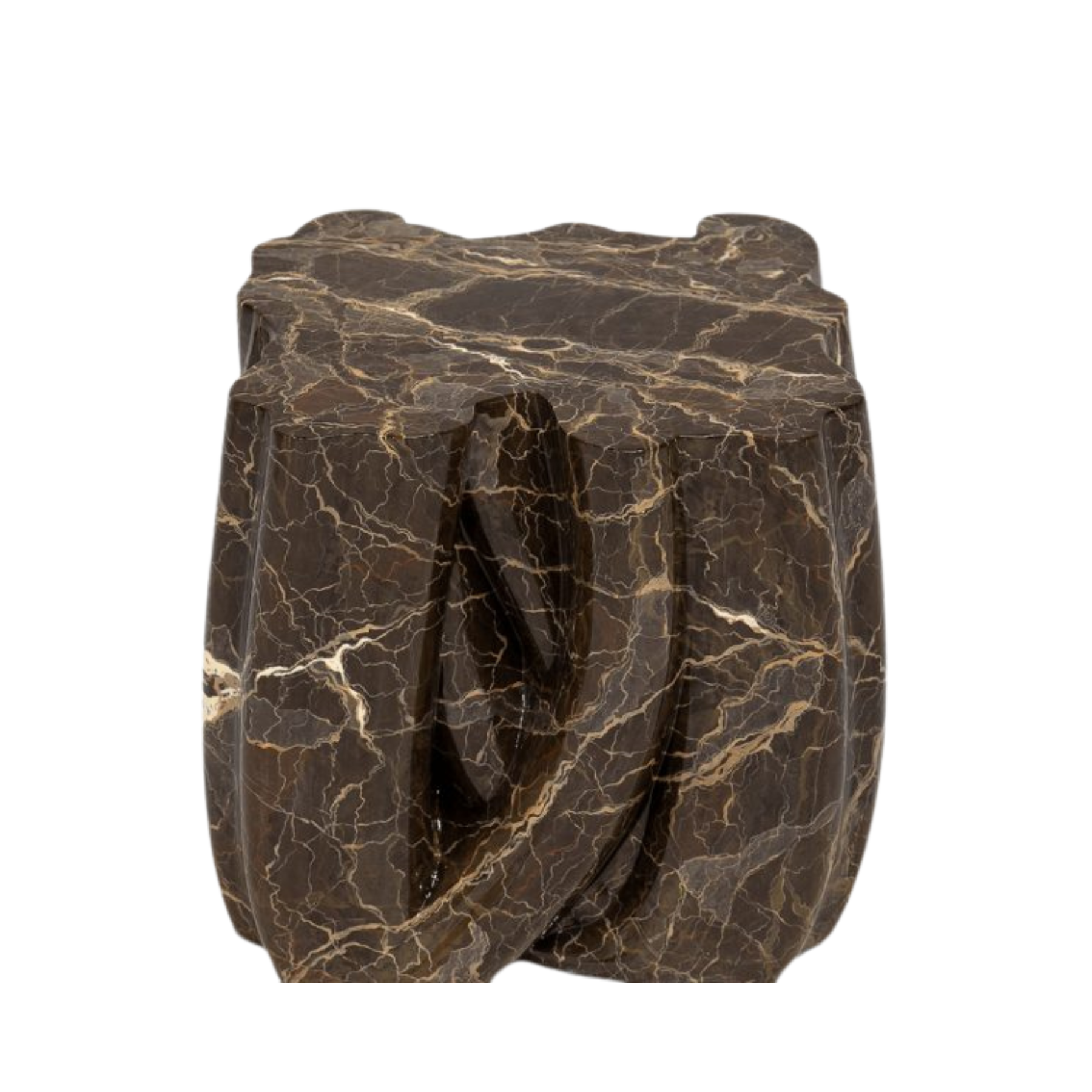 Monochrome Faux-Marble Side Table