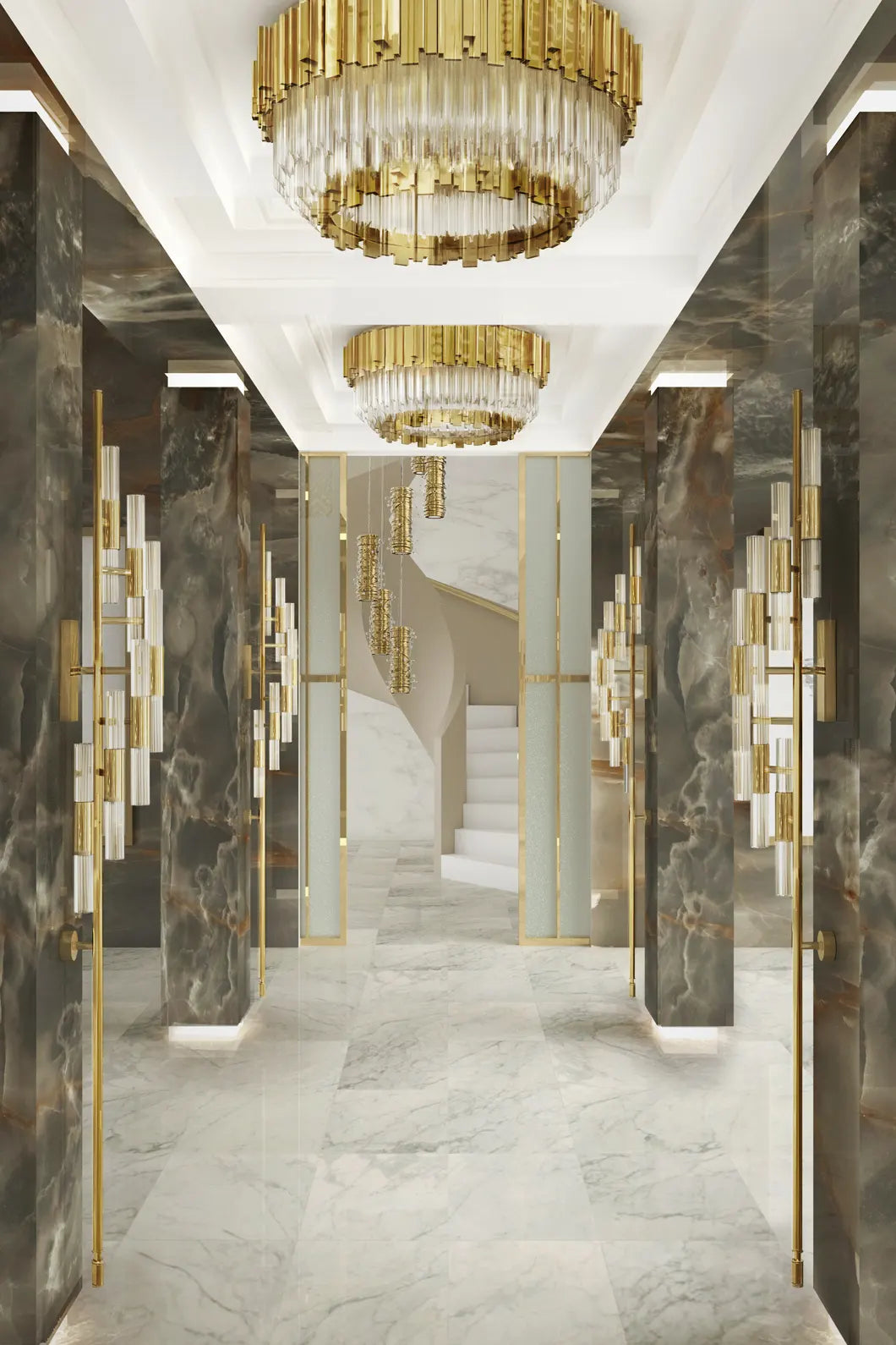 Waterfall Torch Lamp