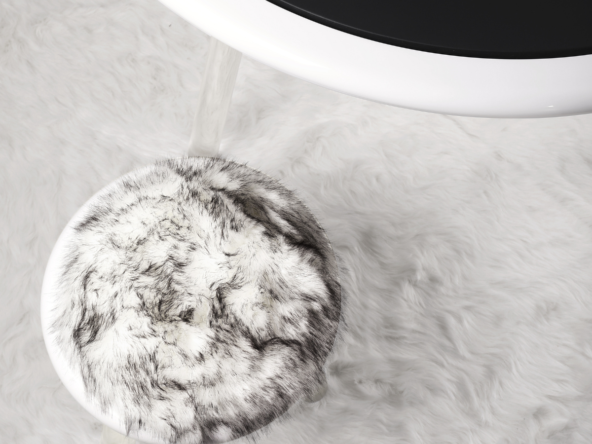 Illusion White Bear Stool