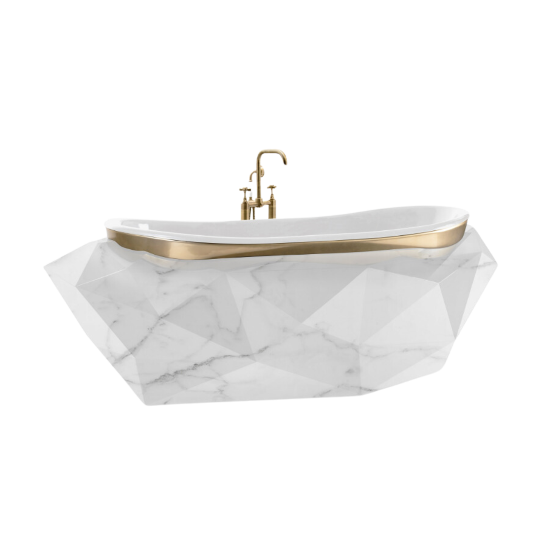 Diamond White Marble Bathtub