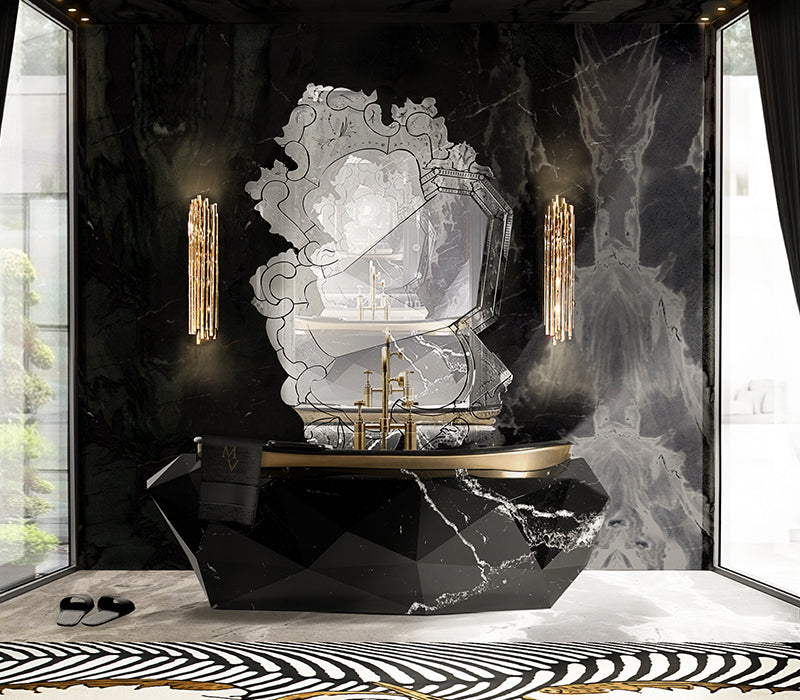 Diamond Faux Marble Bathtub