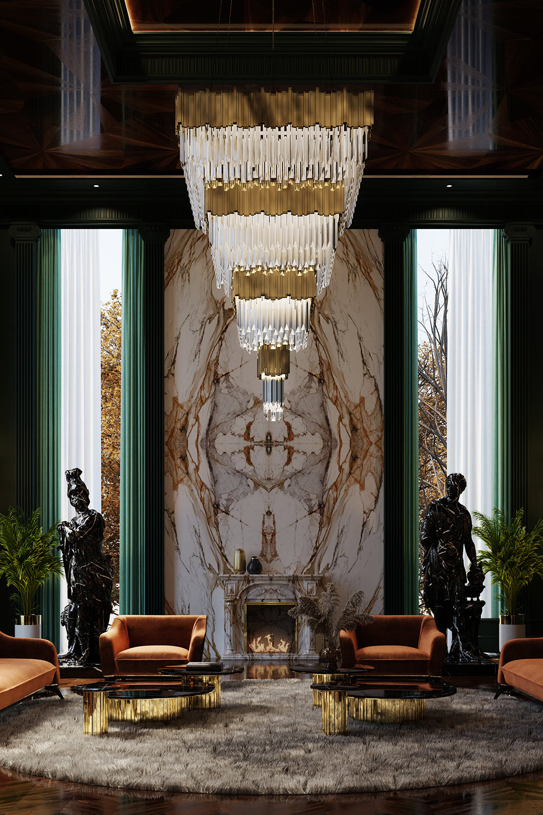 Empire Square Chandelier