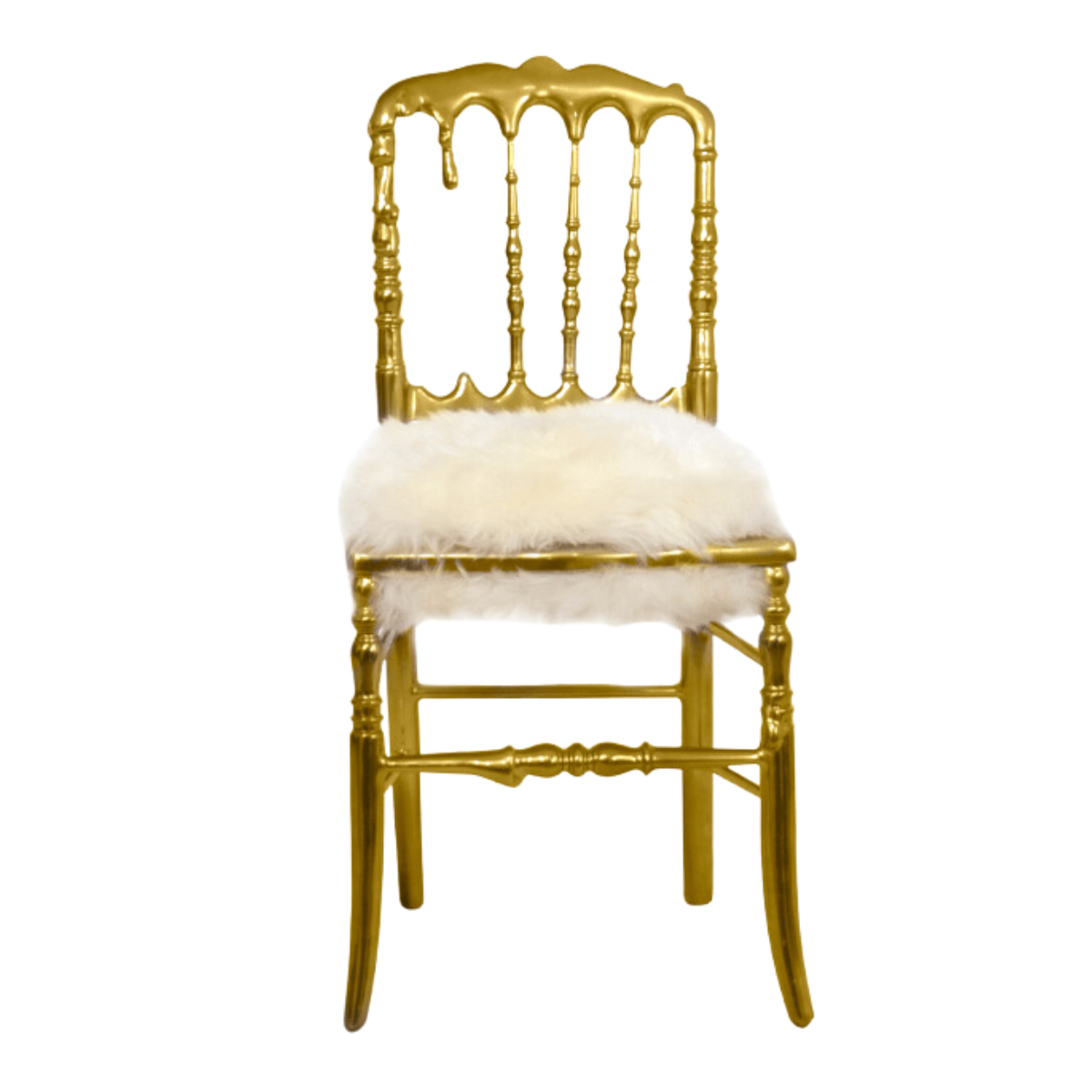 Emporium Gold Fur Chair