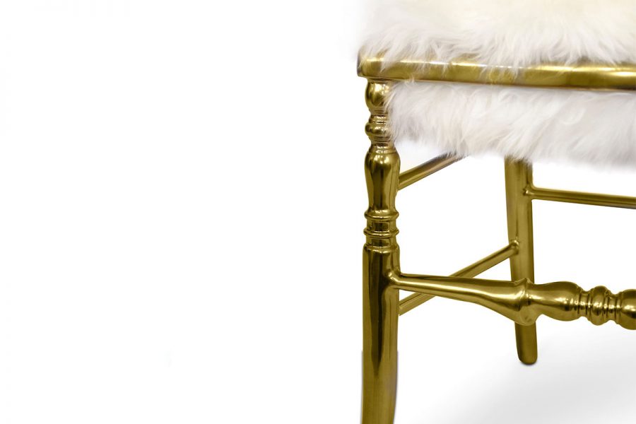 Emporium Gold Fur Chair