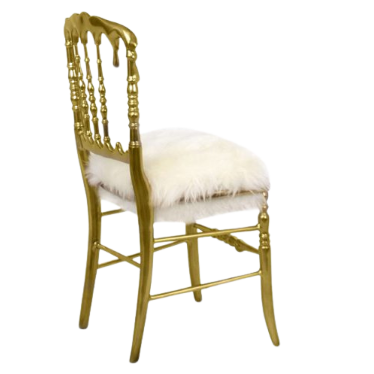 Emporium Gold Fur Chair