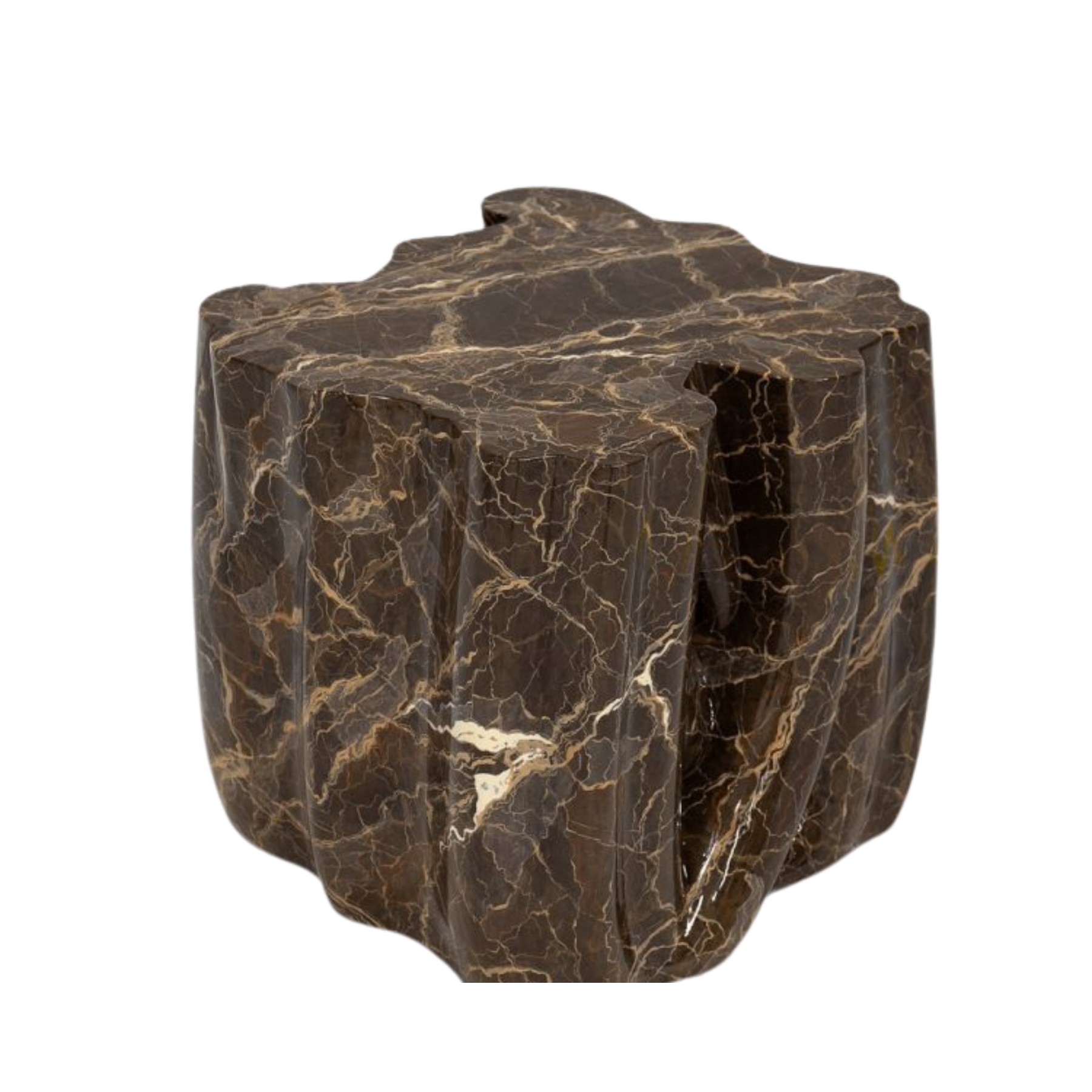 Monochrome Faux-Marble Side Table