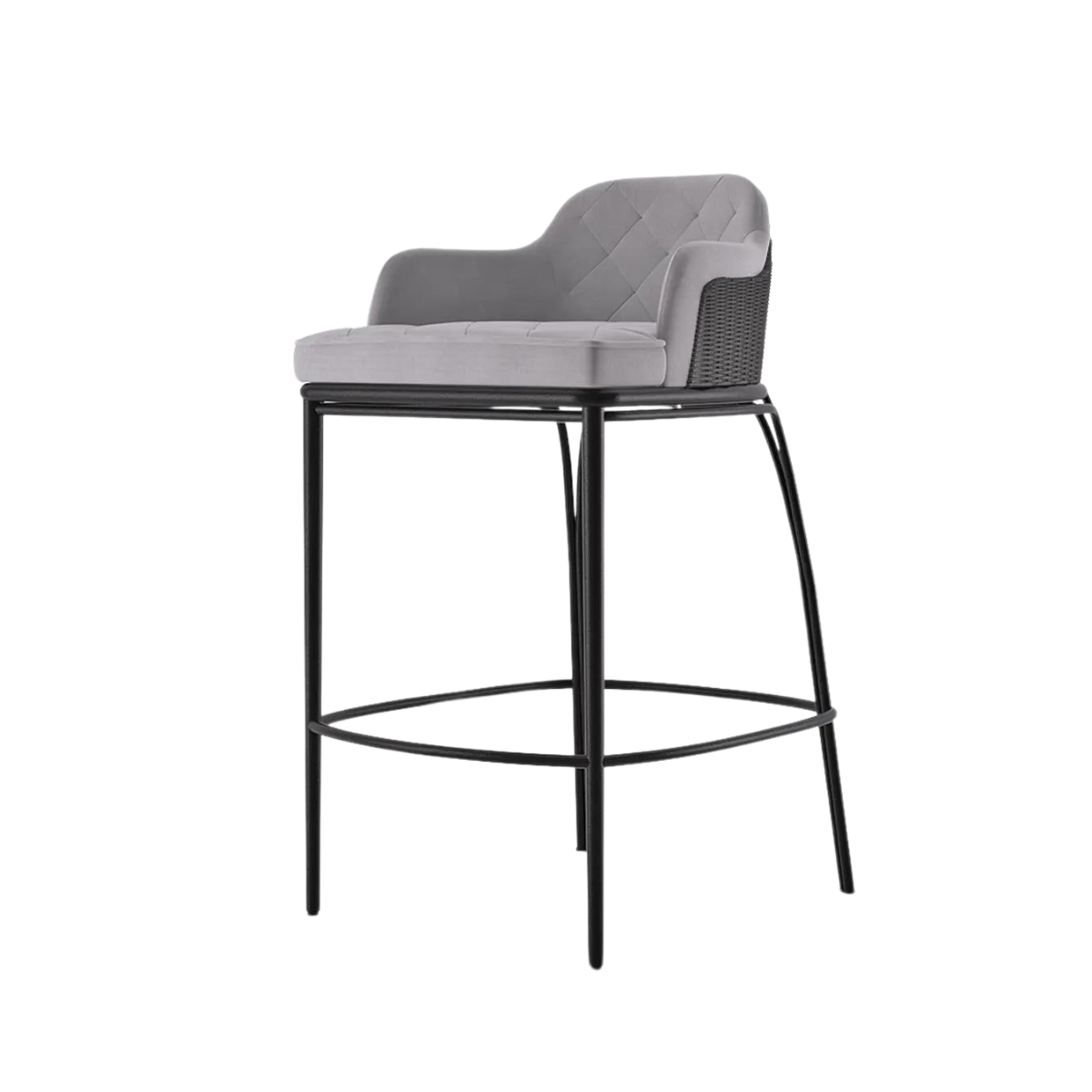 Charla Grey Bar Chair
