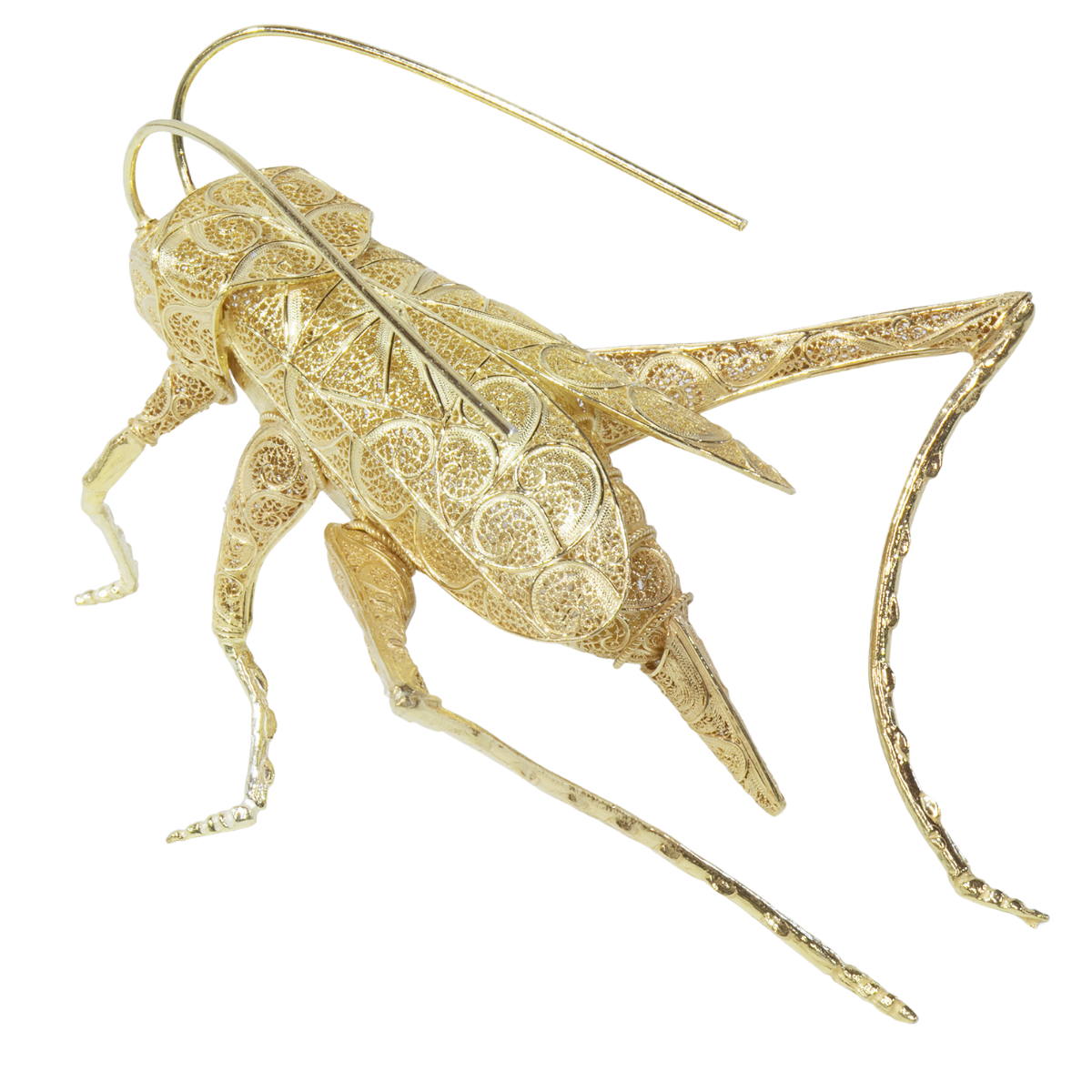 Filigree Cricket Gold Decor