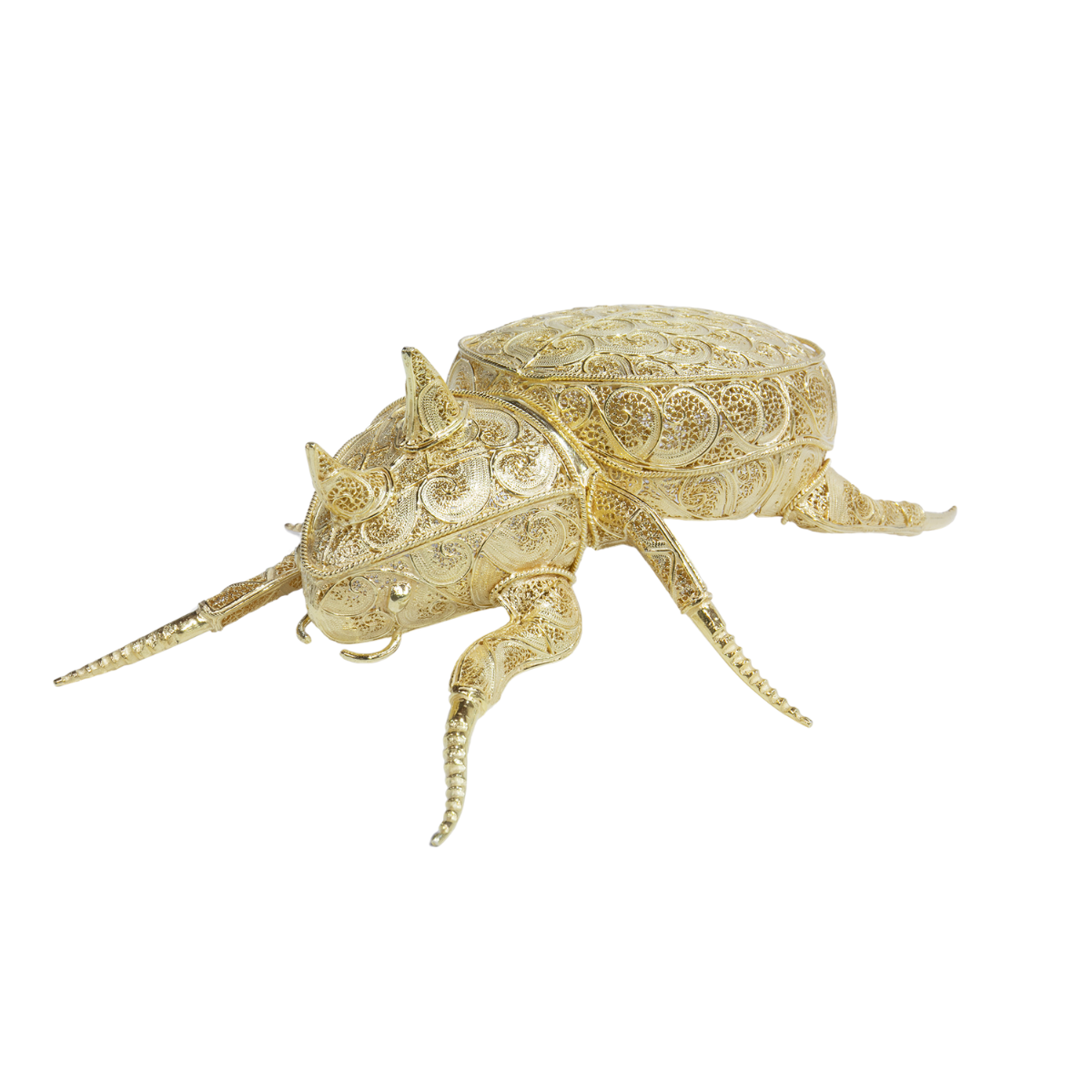 Filigree Rhinoceros Beetle Decor