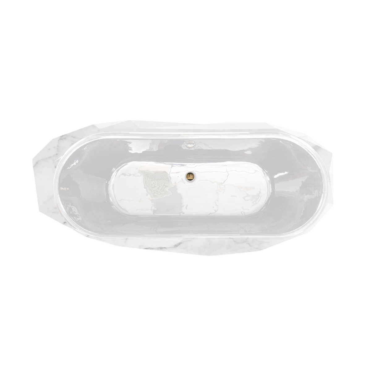 Diamond White Marble Bathtub