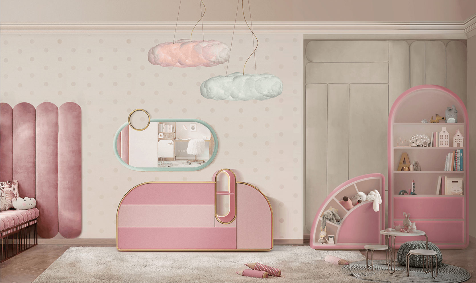 Bubble Gum Small Mirror