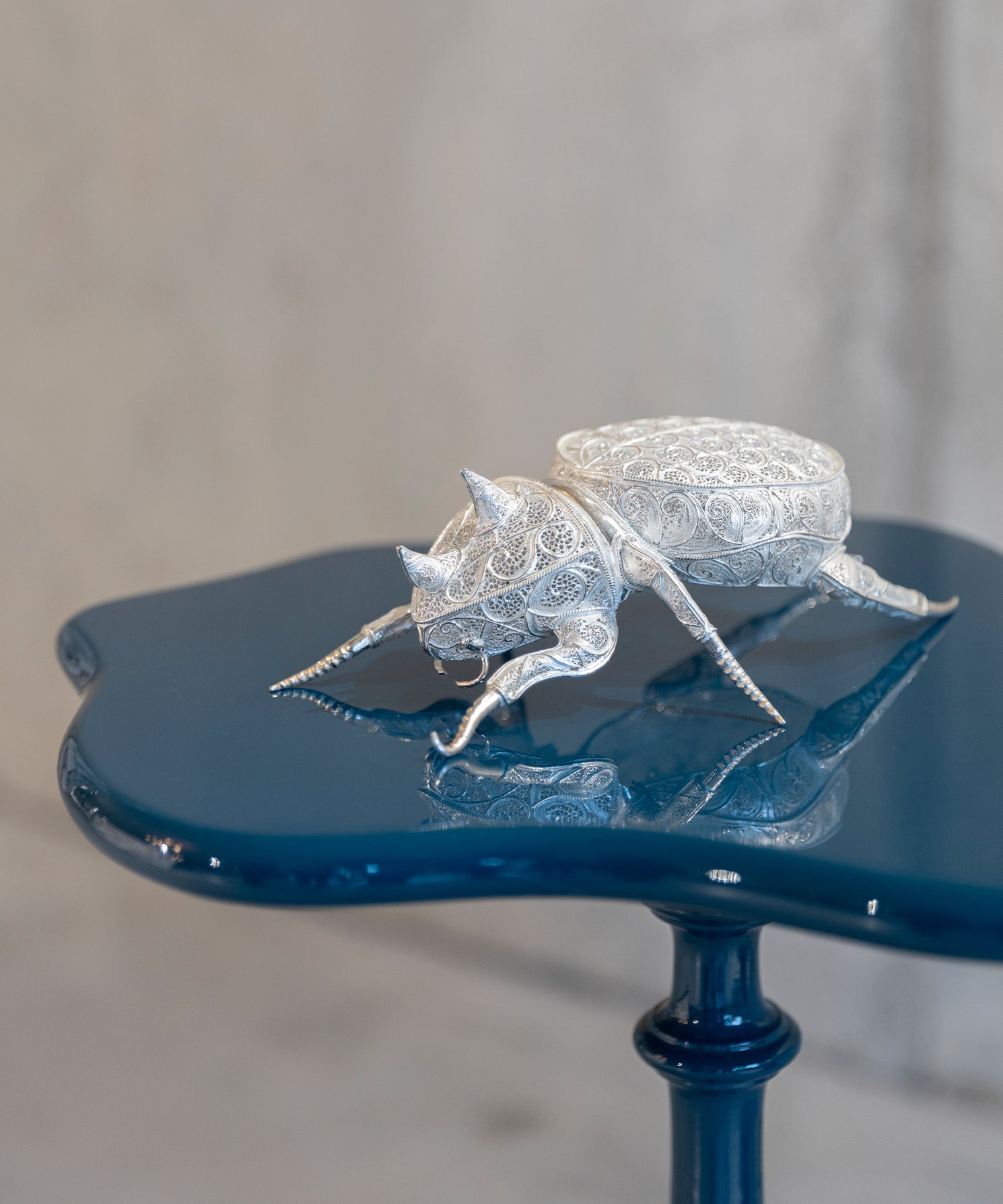 Filigree Rhinoceros Beetle Decor