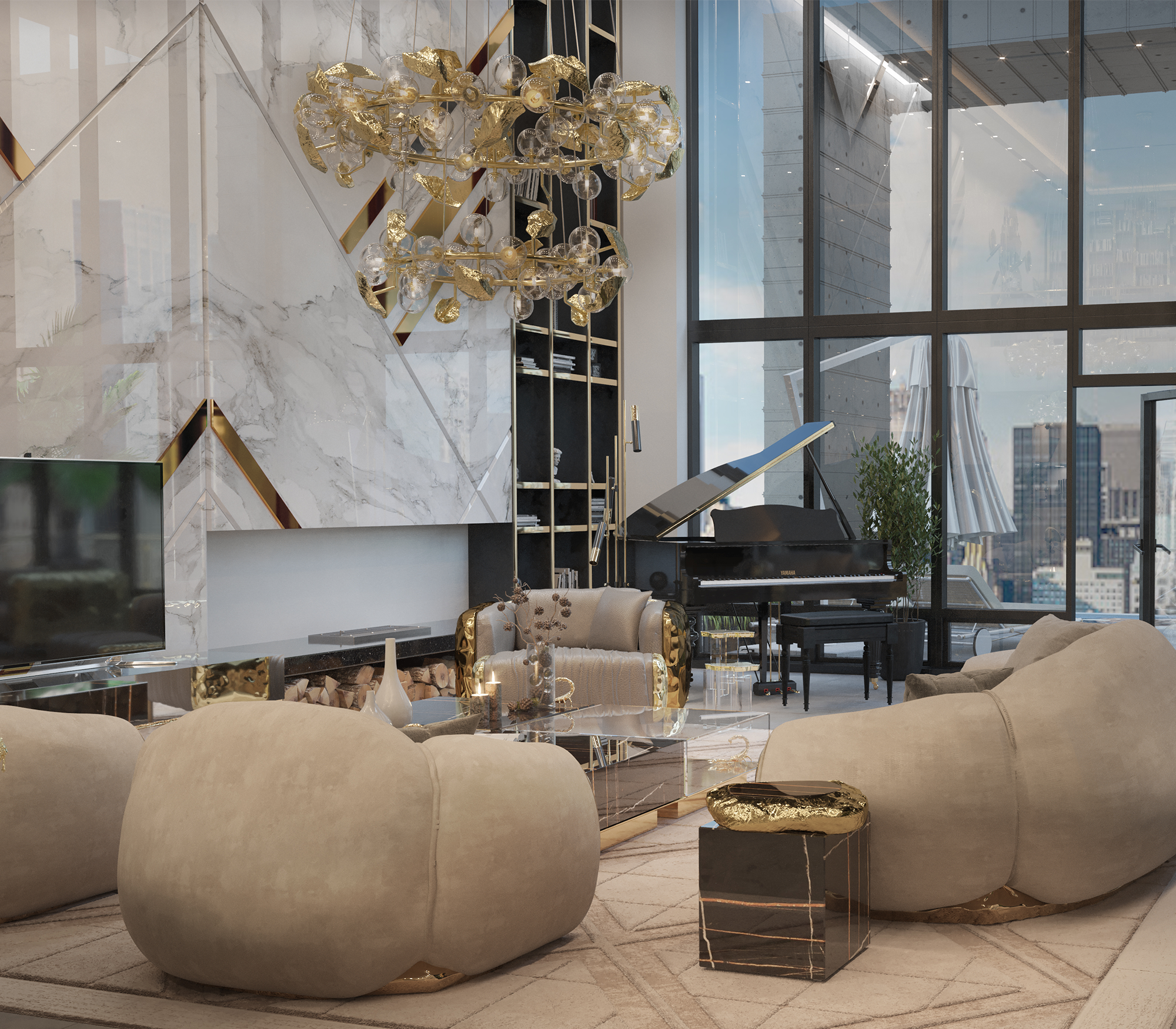 Hera II Round Suspension Lamp