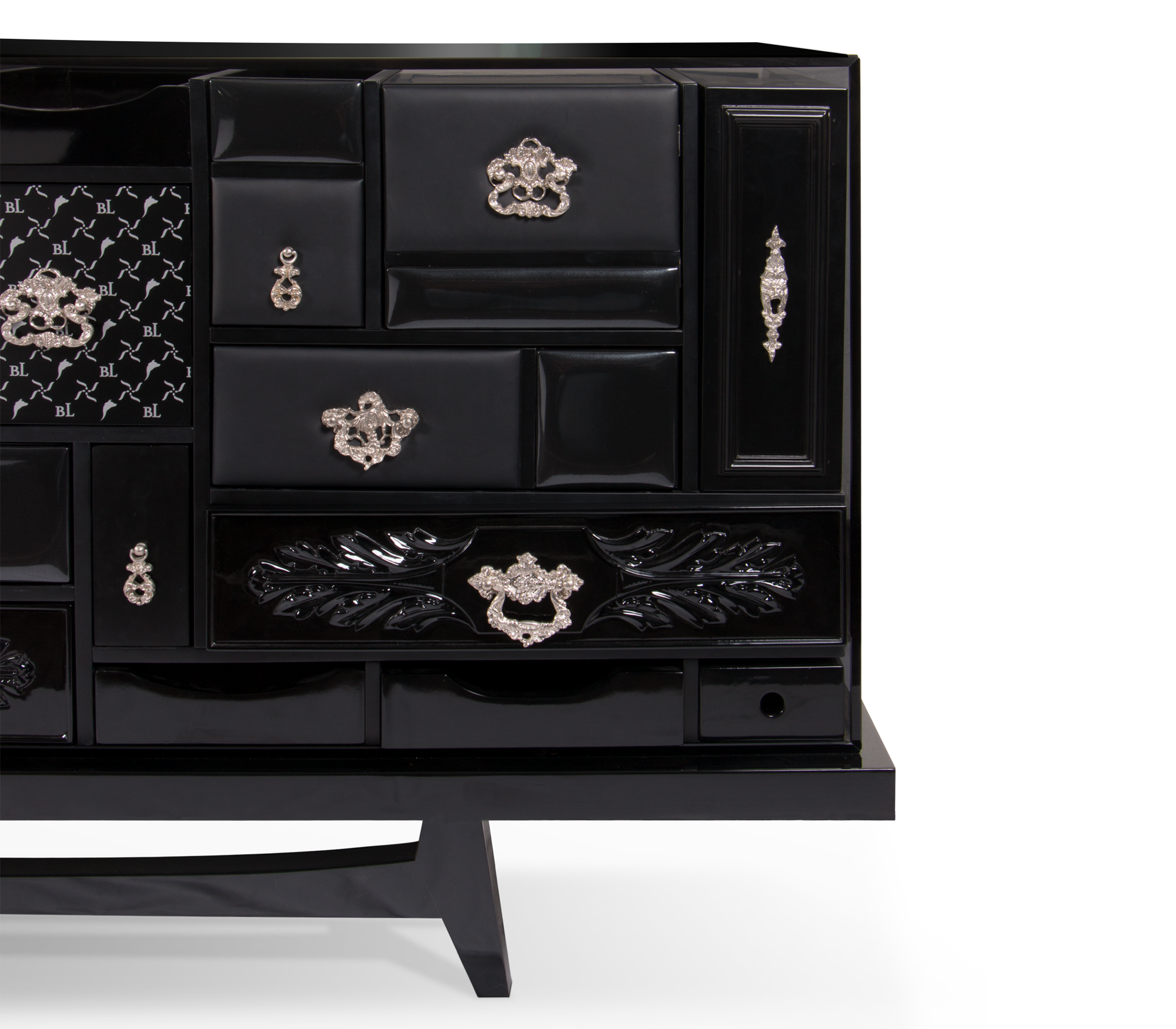 Mondrian Black Side Board