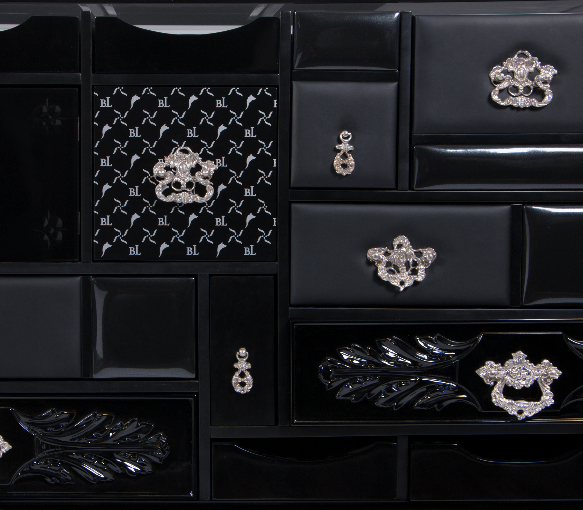 Mondrian Black Side Board