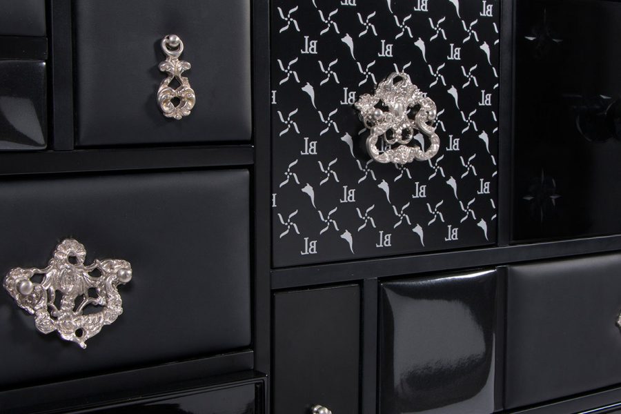 Mondrian Black Side Board