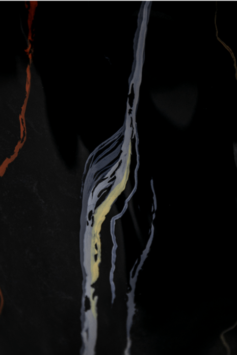 Monochrome Faux-Marble Side Table