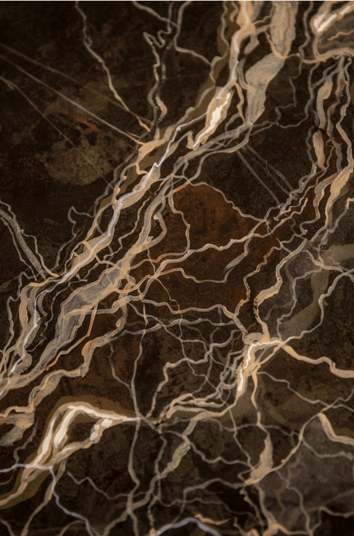 Monochrome Faux-Marble Side Table