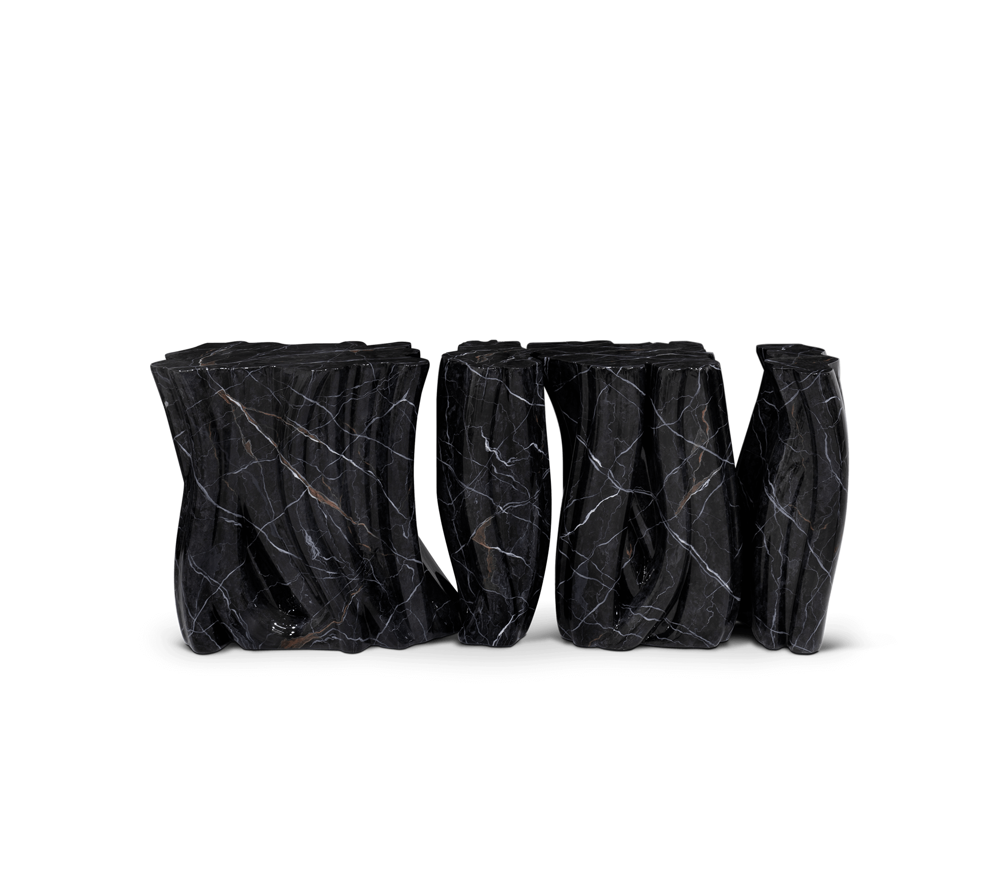 Monochrome Faux Marble Console