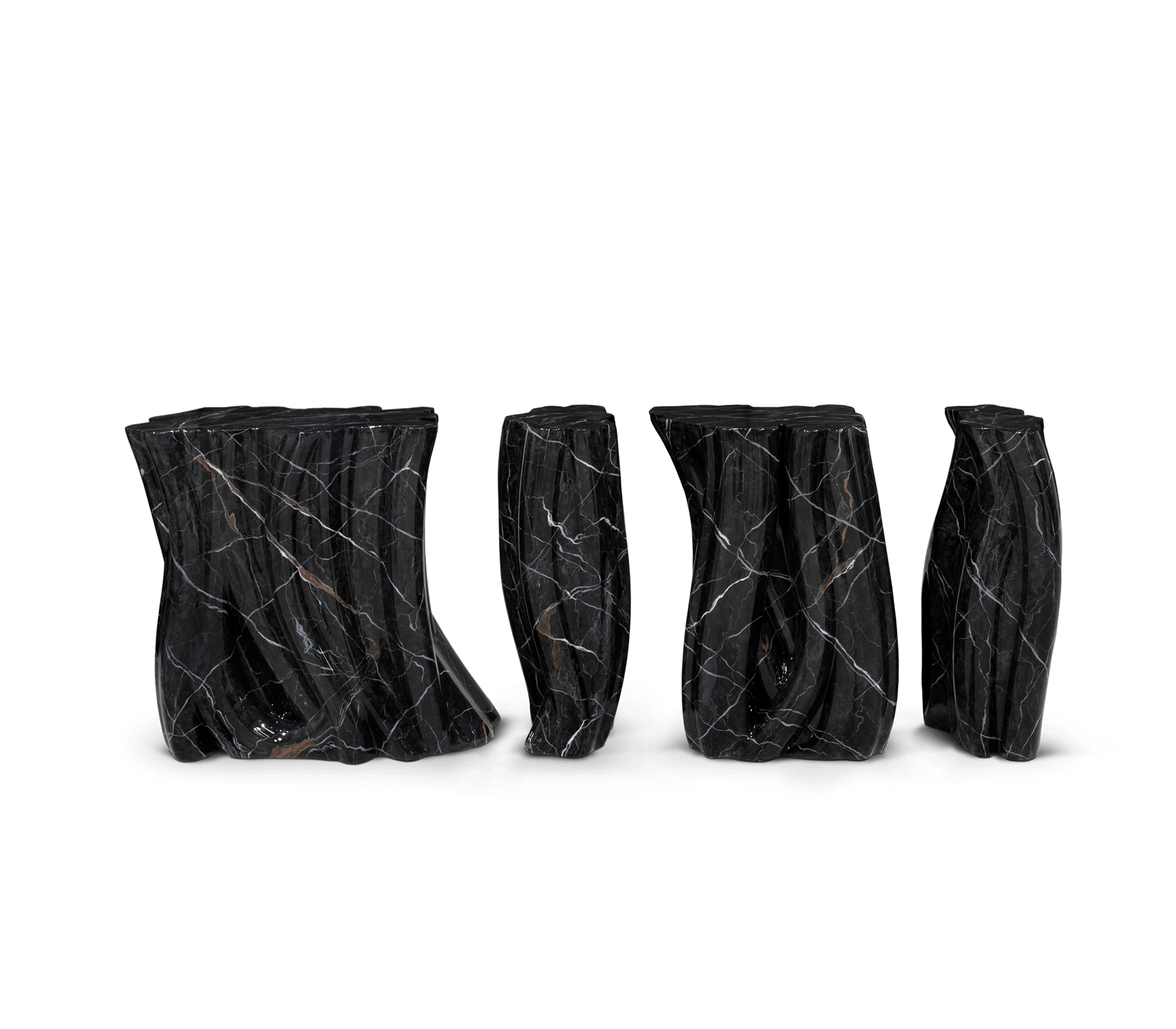 Monochrome Faux Marble Console
