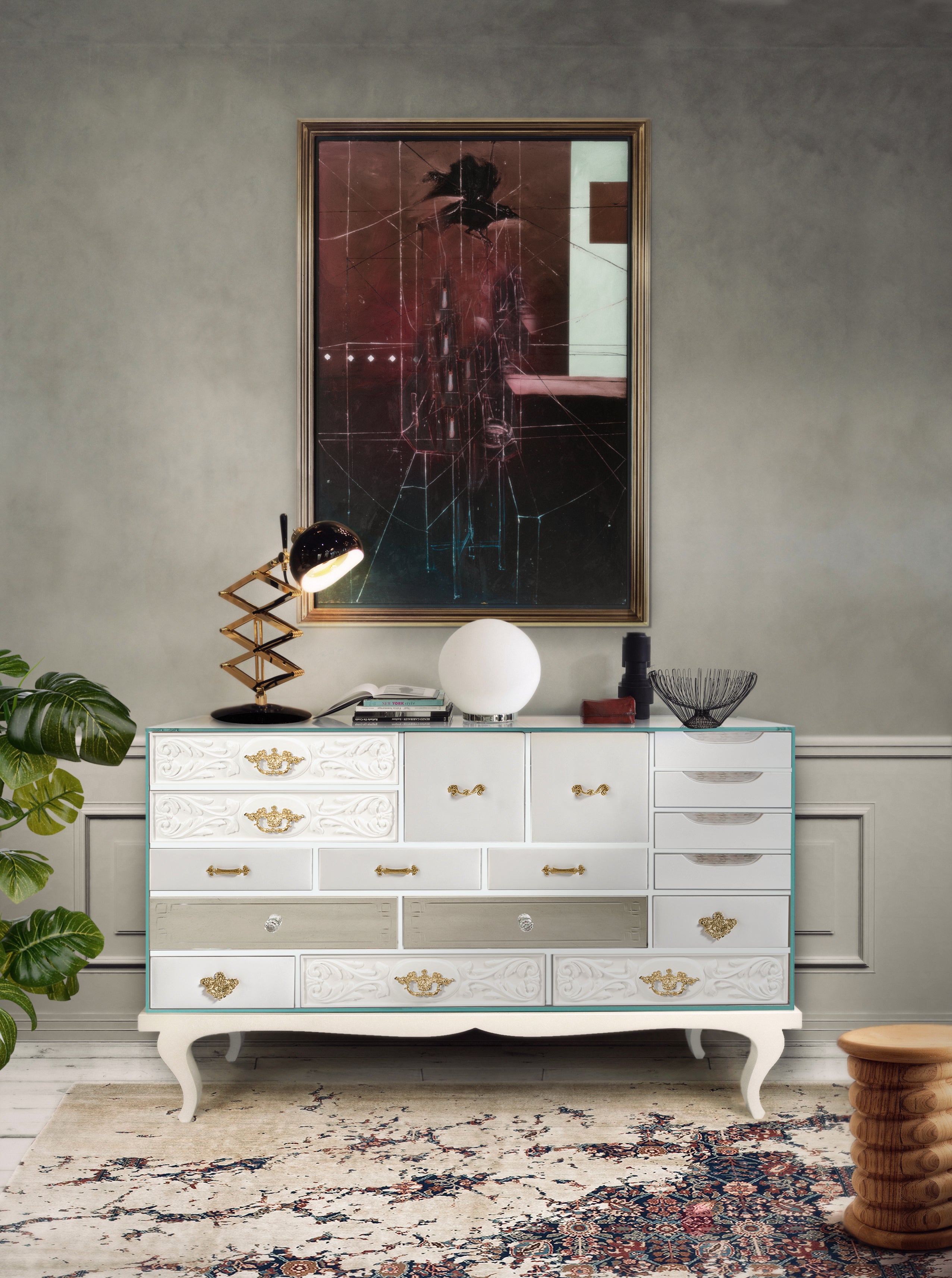 Soho White Side Board