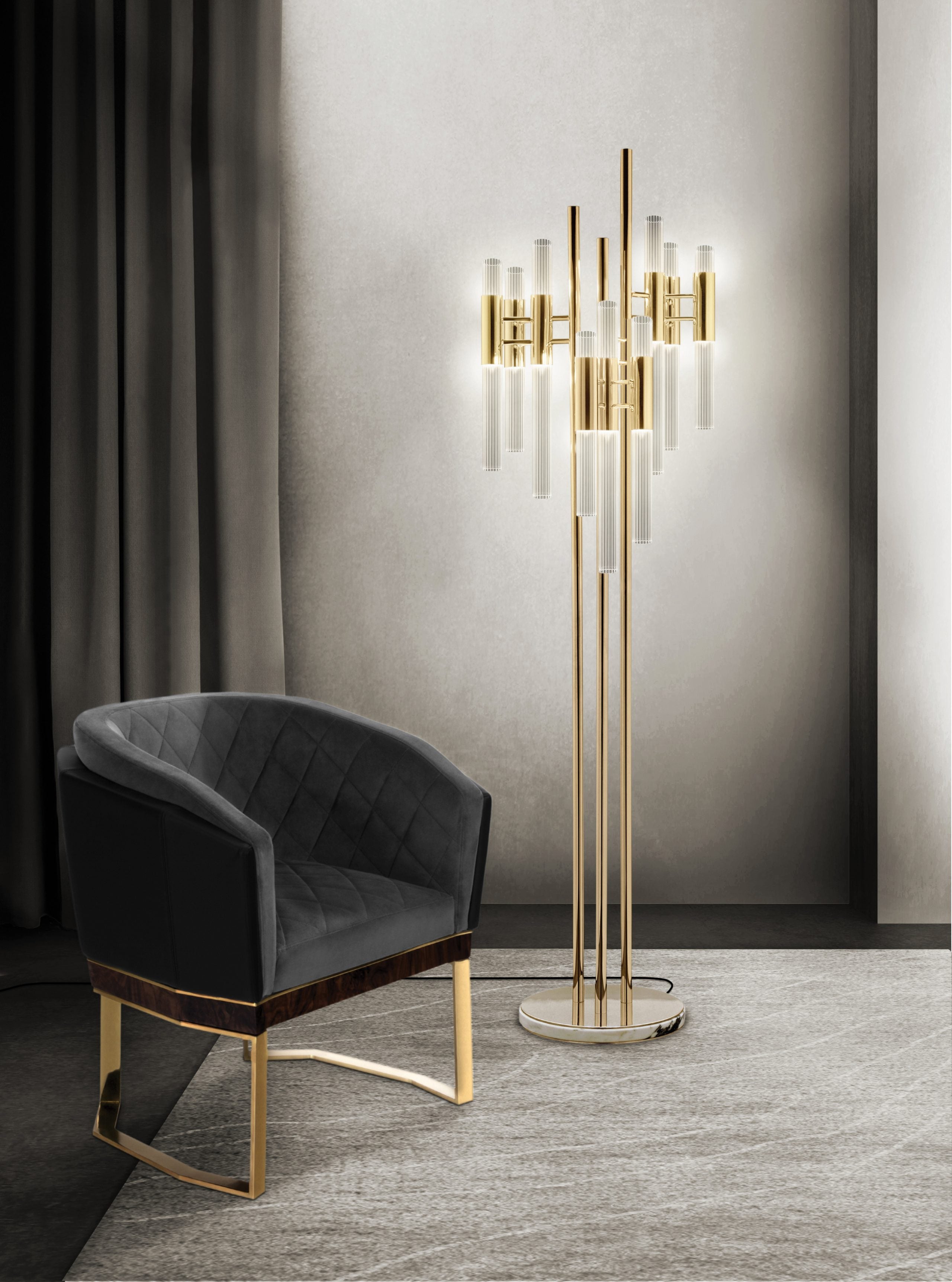 Waterfall Floor Lamp